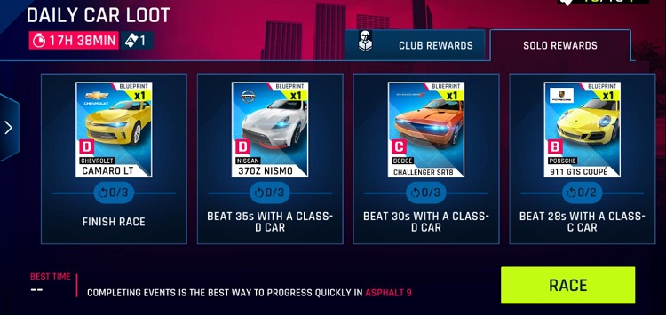 Cách kiếm xe trong Asphalt 9 là sử dụng bản thiết kế