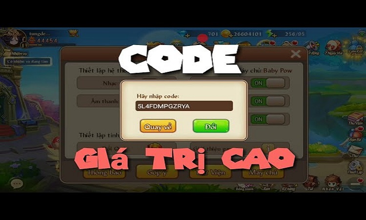 Code mới nhất cho tân thủ