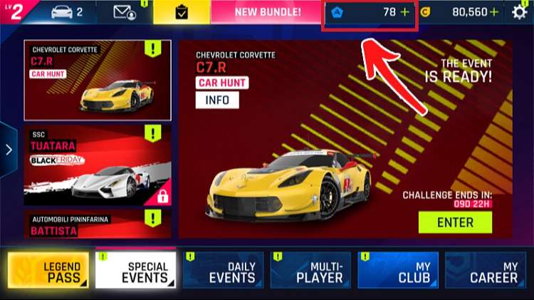 Hướng dẫn nạp tiền Asphalt 9 trên Android