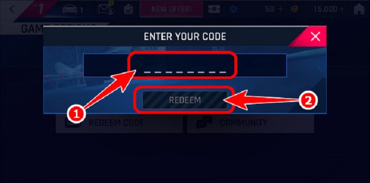 Nhập mã Code Asphalt 9