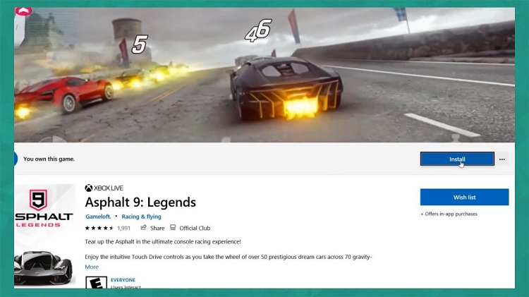 Tải Asphalt 9 PC